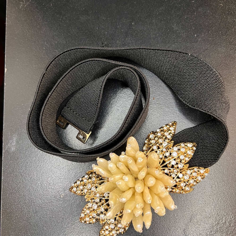 Beaded Perl and diamond belt